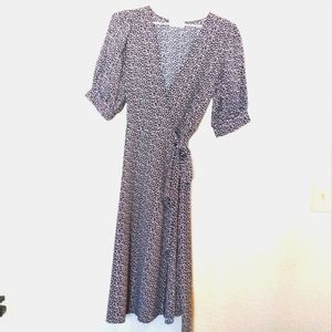 Vintage, True Wrap Midi Dress Lilyful size Medium